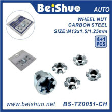 4 + 1 PCS / Set Wheel Lock Nuts pour Anti-Theft